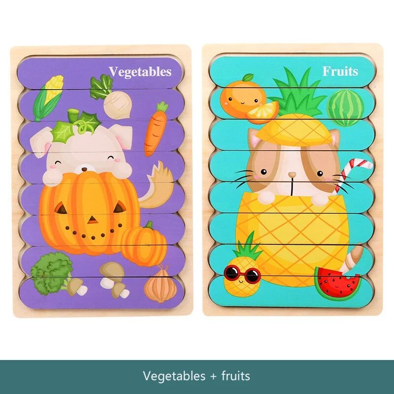 Montessori Double-Sided Puzzles