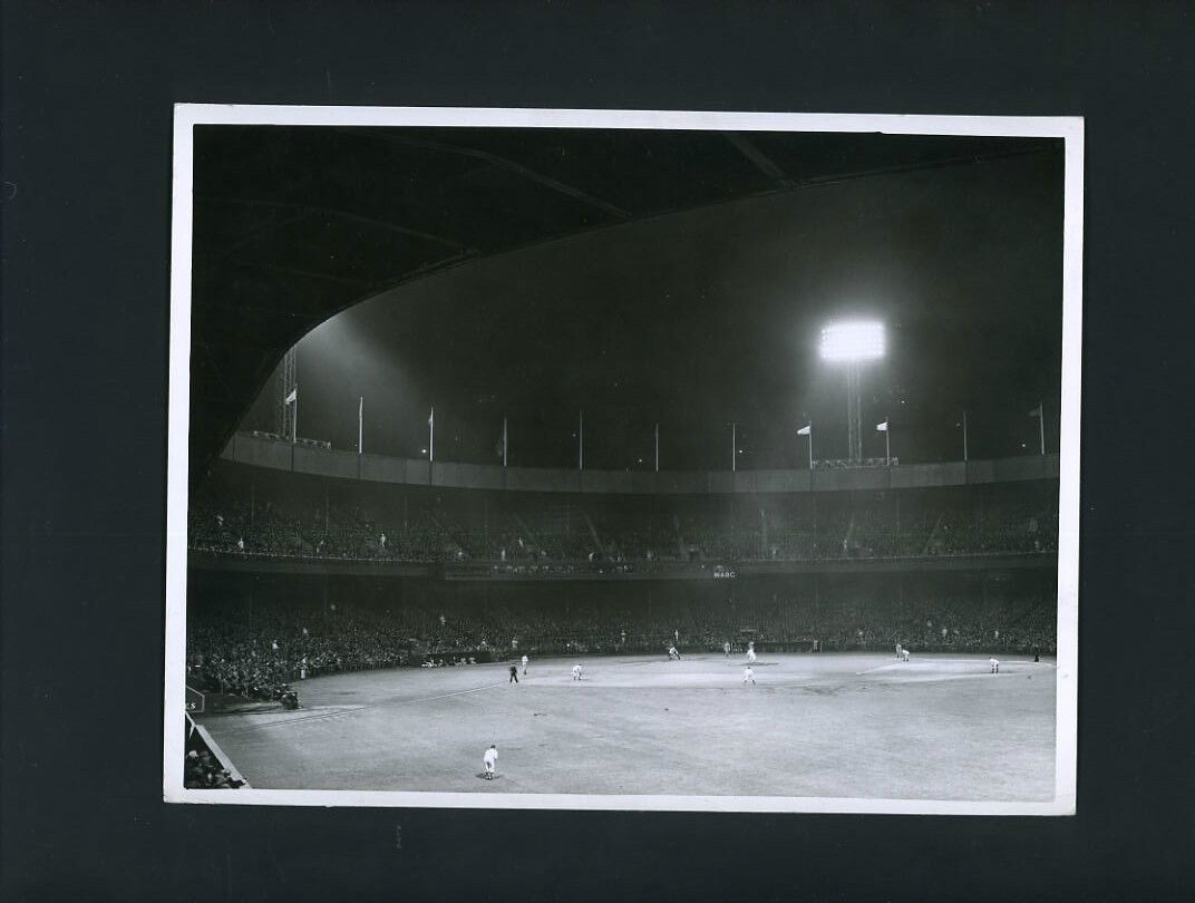 Polo Grounds First Night Game 1940 Press Photo Poster painting Giants The Sporting News Hologram