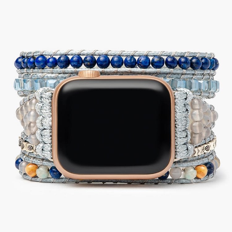 Natural Lapis Lazuli Apple Watch Strap Braided Bracelet