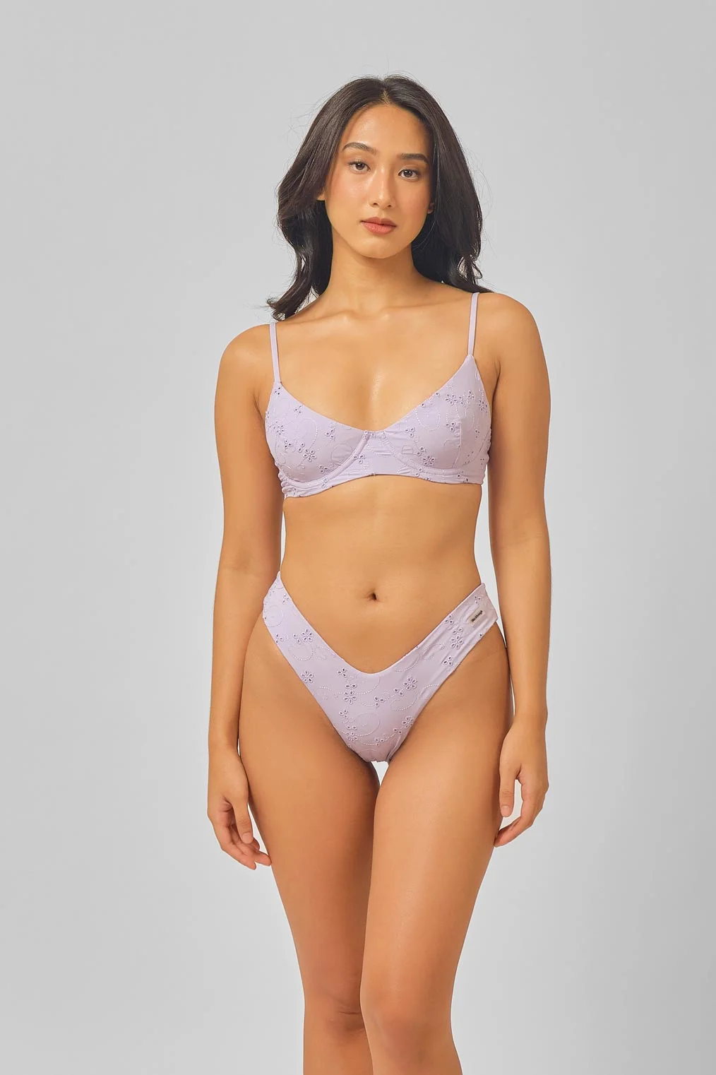 Stassy Cheeky Bottoms / Lavender Eyelet FINAL SALE