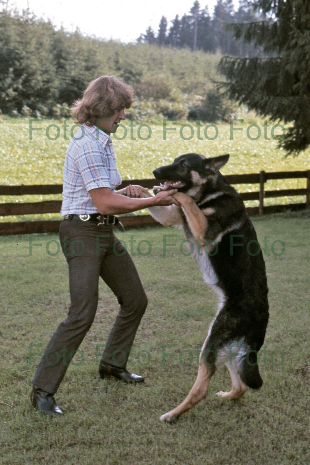 Peter Maffay With Dog Rock Music Photo Poster painting 20 X 30 CM Without Autograph (Be-44