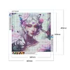 Diamond Painting -5D Full Round Drill Tiger Butterfly Girl(40*40 CM)