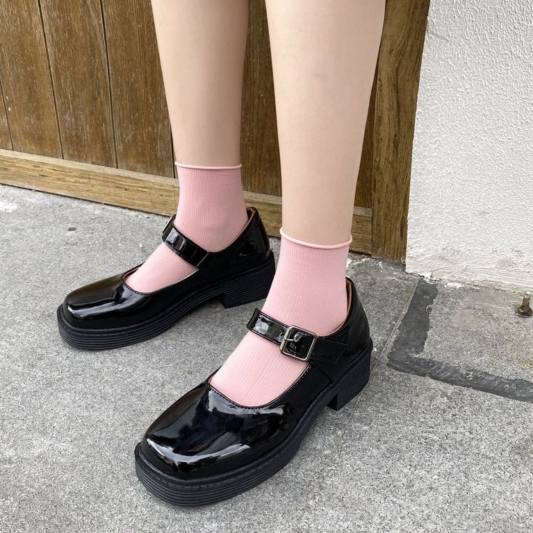 Mary Jane platform shoes Buckle Strap Round Toe autumn outdoor casual ladies lolita shoes student party shoes zapatos de mujer