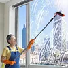[US Local Warehouse] 11pcs Extended Window Cleaning Kit Easy To Use Telescopic Water Supply Brush Kit