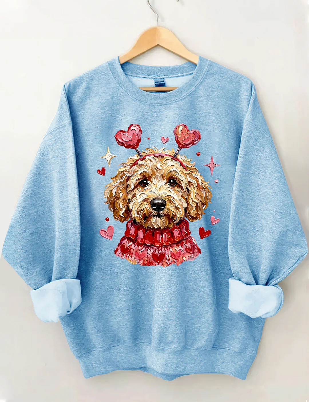 Goldendoodle Dog Valentines Sweatshirt