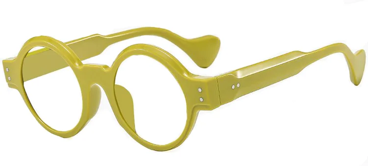 Green Round Reading Glasses Trend Women Brand Big Frame Colorful Eyewear Anti Blue Light Prescription Glasses Diopter -3