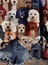 Christmas Gift Funny Dog Print Knit Pullover Sweater
