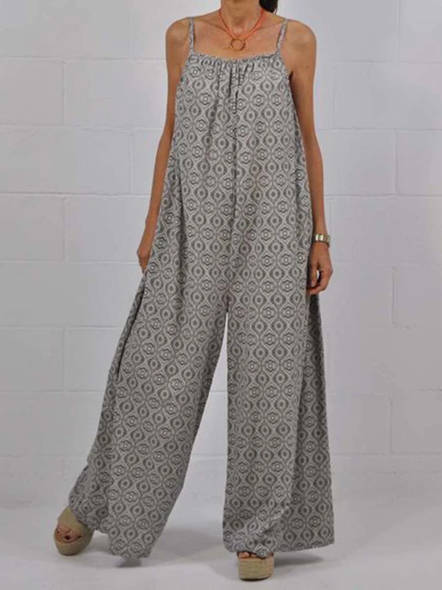 Women's Casual Printed Jumpsuit122602