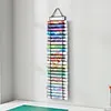 24 Compartments Vinyl Storage Organizer with 2 Hooks and 1 Hanging Straps Craft Vinyl Storage Rack for Diamond Art Painting Kits (Gray)