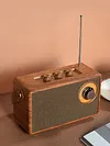 Retro Radio Speaker Wireless Portable FM Radio Receiver for Home Outdoor Travel