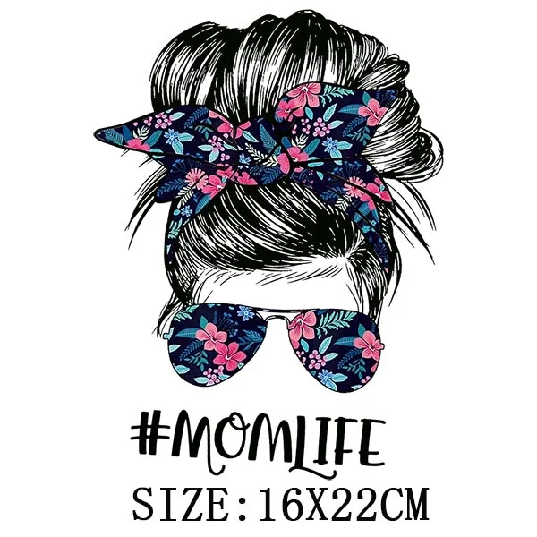 Mom&Baby Thermal Sticker On T-shirt DIY Washable Patch On Clothes Fashion Design Iron On Transfer For Hoodies Bag Decor Applique