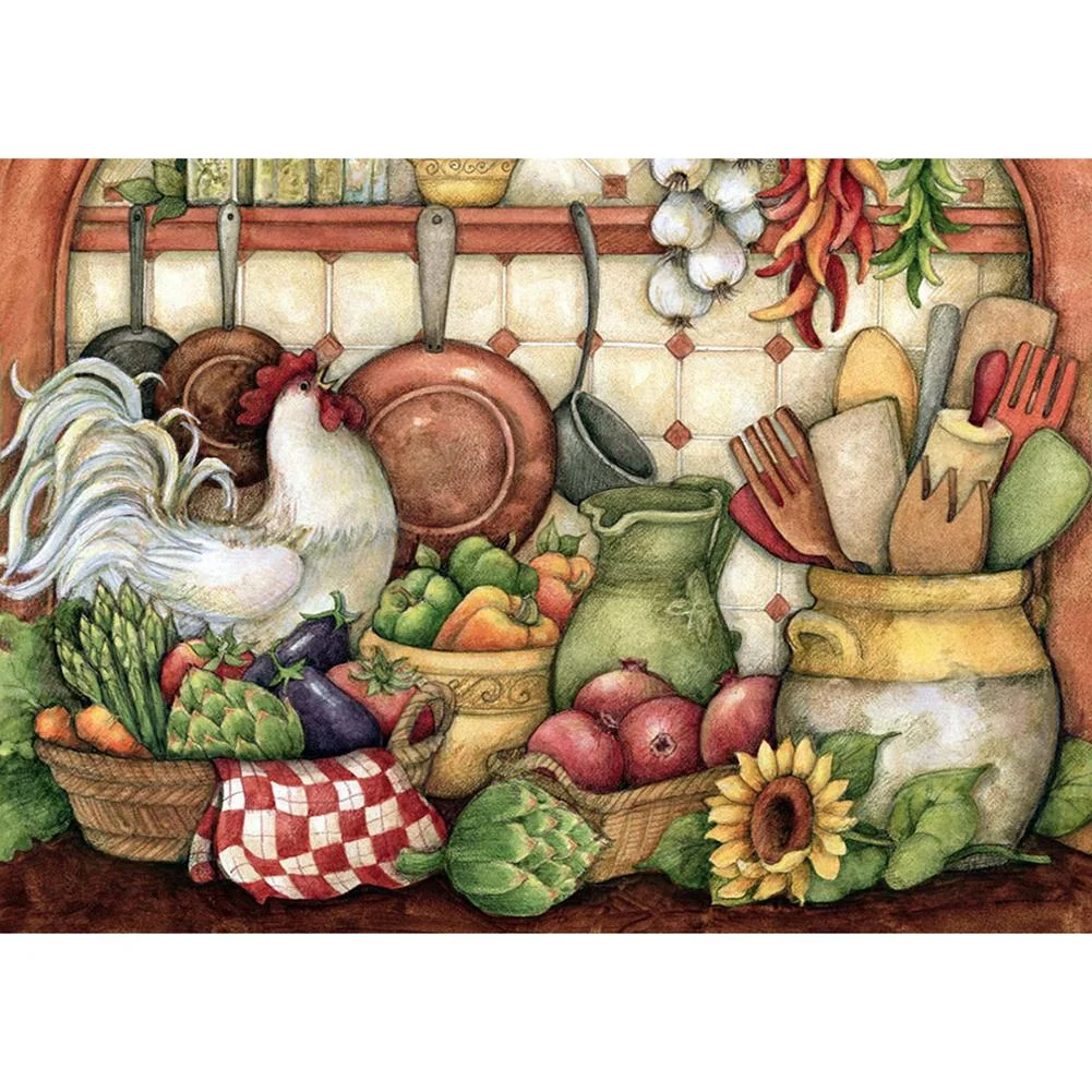 Full Round Diamond Painting - Kitchen Supplies(30*40cm)