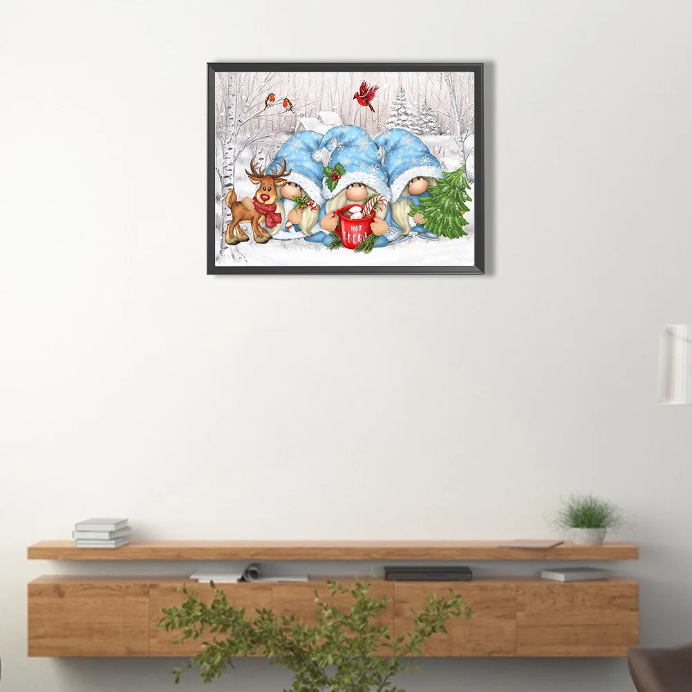 Diamond Painting - Full Square Drill - Winter Gnome(Canvas|40*30cm)