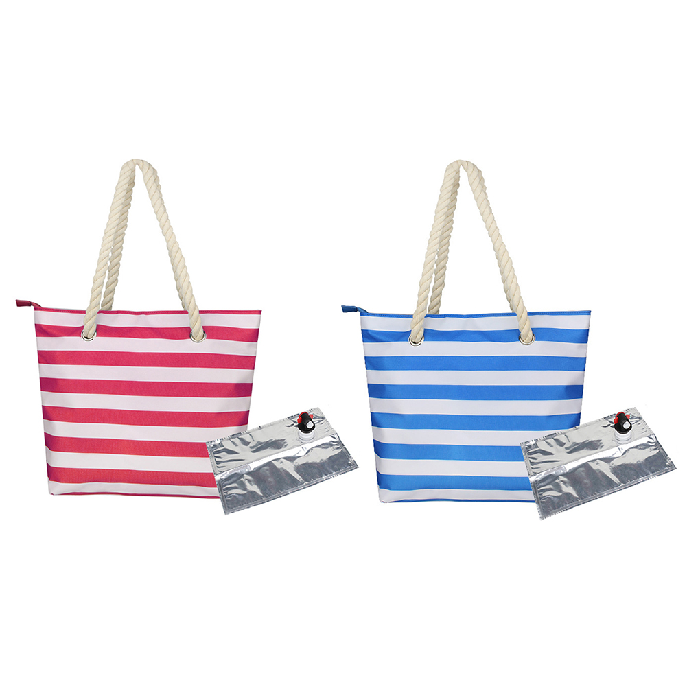 

Beach Red Wine Tote Bag Outdoor Portable Large-Capacity Messenger Ice Bags, Blue, 501 Original