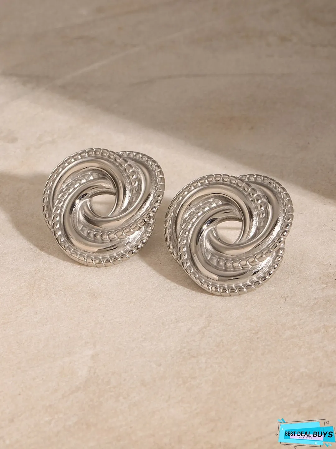 Stainless Steel Volution Stud Earrings