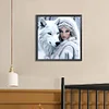 Beaux loups des neiges-plein rond diamant peinture-40 * 40cm