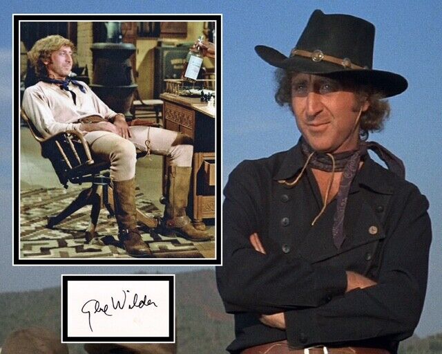 GENE WILDER SIGNED BLAZING SADDLES Photo Poster painting MOUNT UACC REG 242 ACOA CERTIFIED