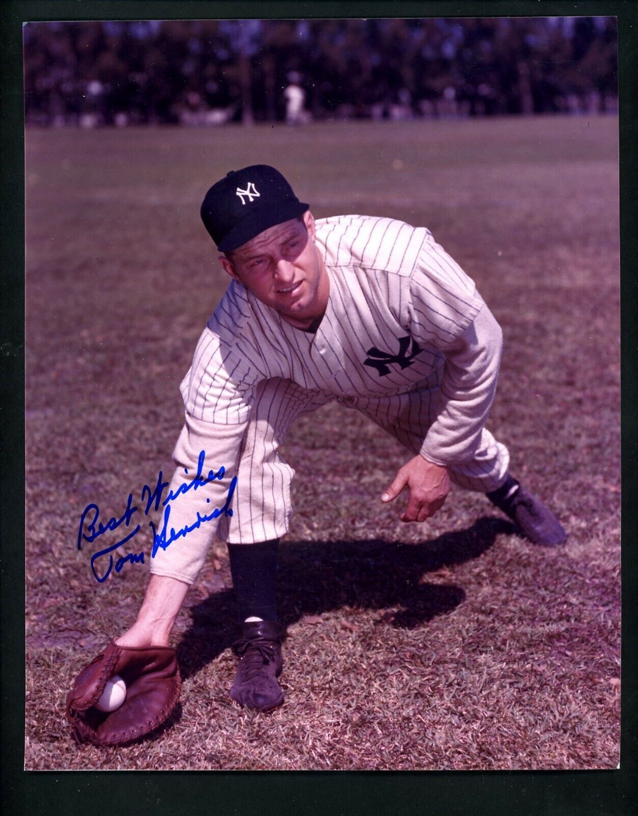 Tommy Henrich Signed Autographed 8 x 10 Photo Poster painting New York Yankees