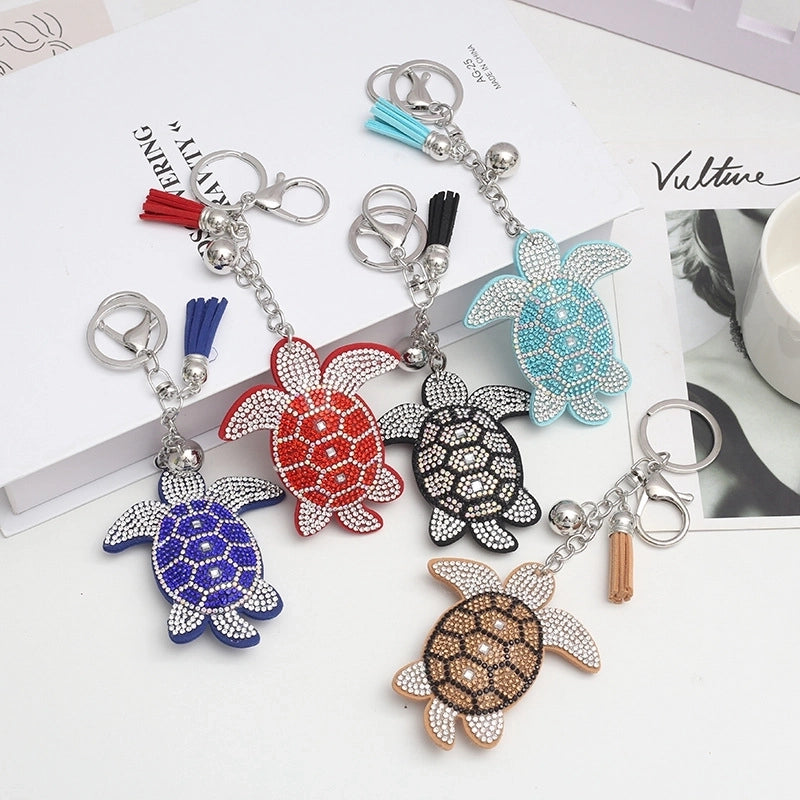 6 Pieces Cute Tortoise Alloy Unisex Keychain