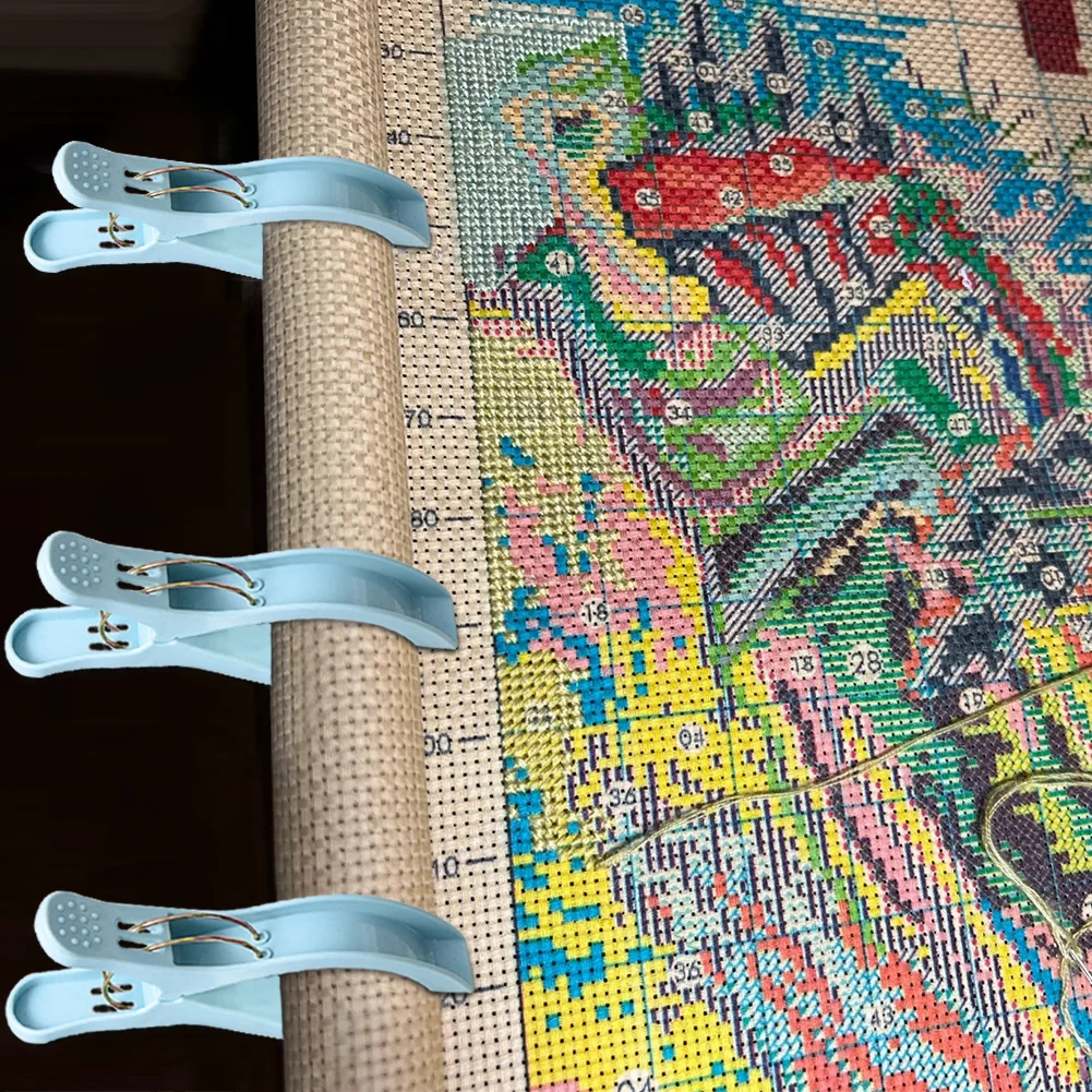 Cross Stitch Embroidery Tool Plastic Fixed Embroidery Clip 16x7.5cm Large 2 Pack