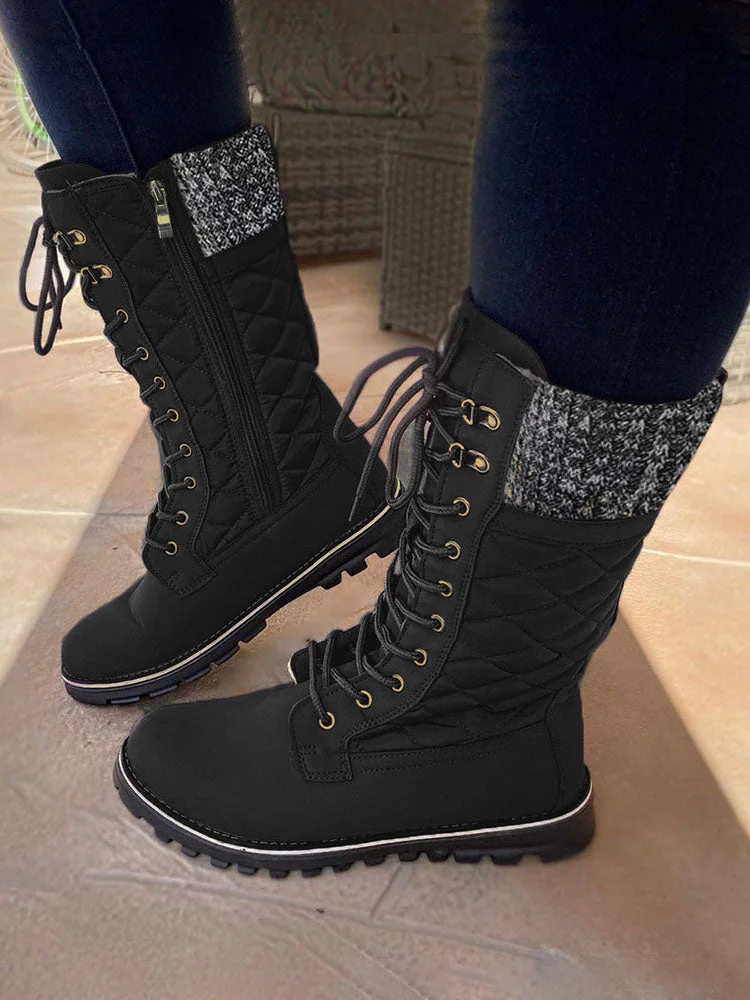 Fashion Design Lace Up Boots