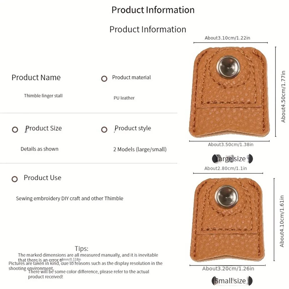 2 Pcs Finger Metal Shield Protector Needle Felting Knitting Guard(1Round 1Large)