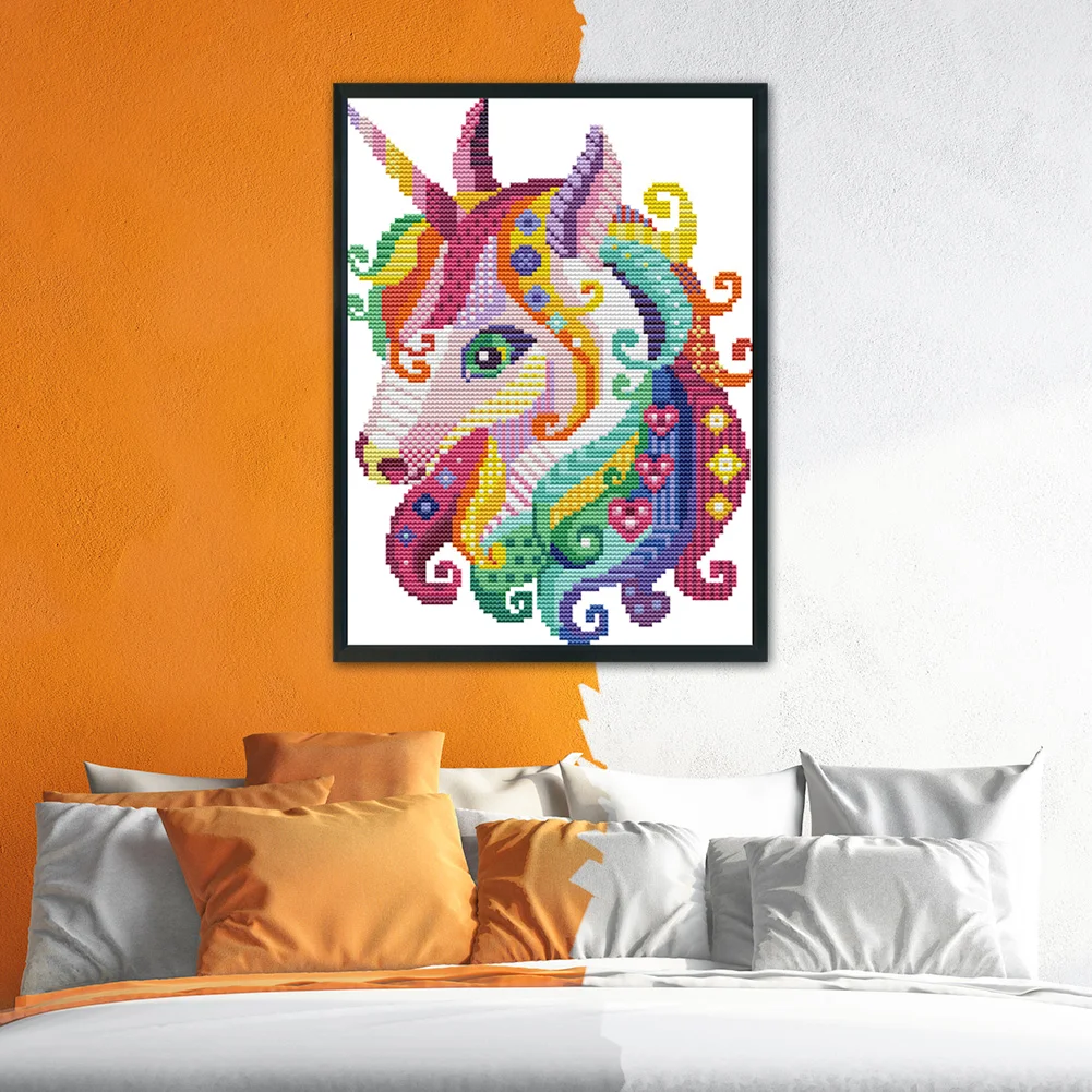 14ct Stamped Cross Stitch - Unicorn(30*22cm)