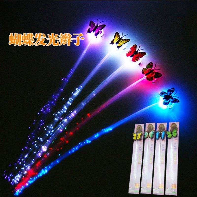 Led Colorful Luminous Braid Fiber Optic Braid Party Festival Supplies