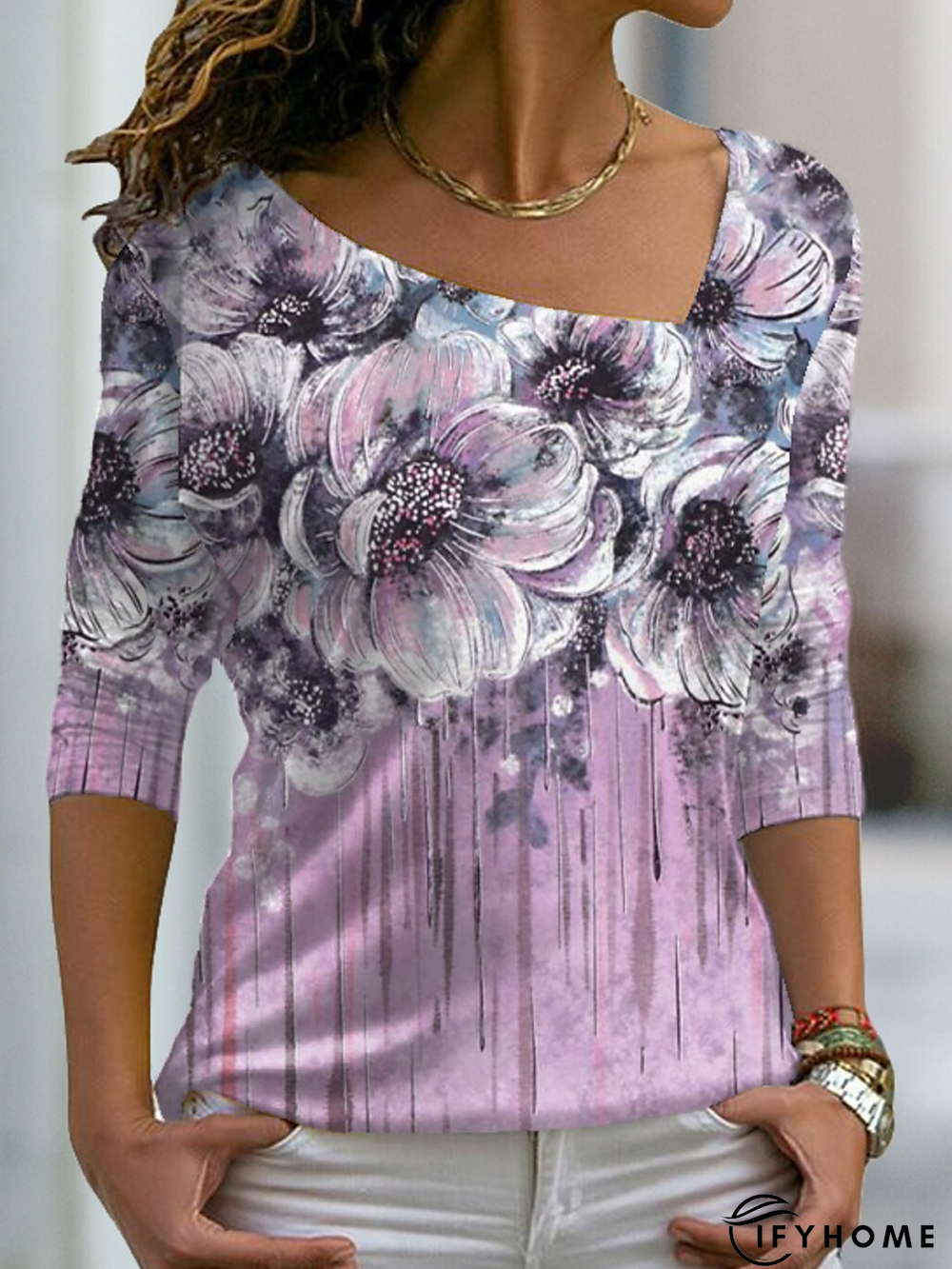 Floral Long sleeve Casual T-Shirt | IFYHOME