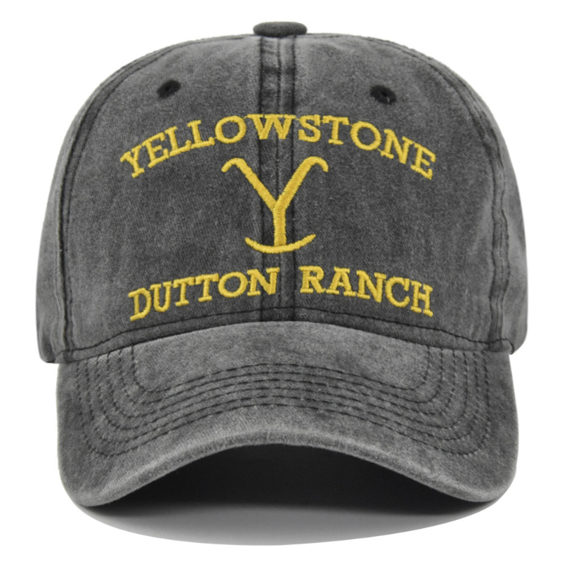 Yellowstone Ranch Embroidered Baseball Cap Outdoor Casual Adjustable Baseball Cap
