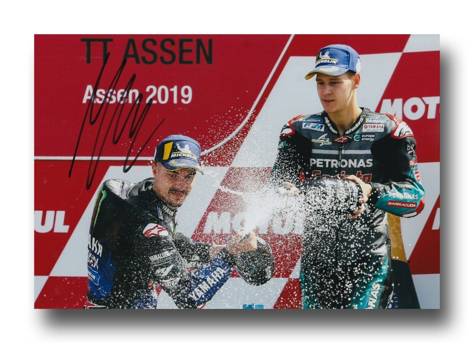 MAVERICK VINALES HAND SIGNED 12X8 Photo Poster painting - MOTOGP AUTOGRAPH - 2019 YAMAHA 2.