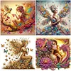 (Multi-Style)Hummingbird Butterfly Girl-Partial Special Shaped Diamond Painting 30*30CM