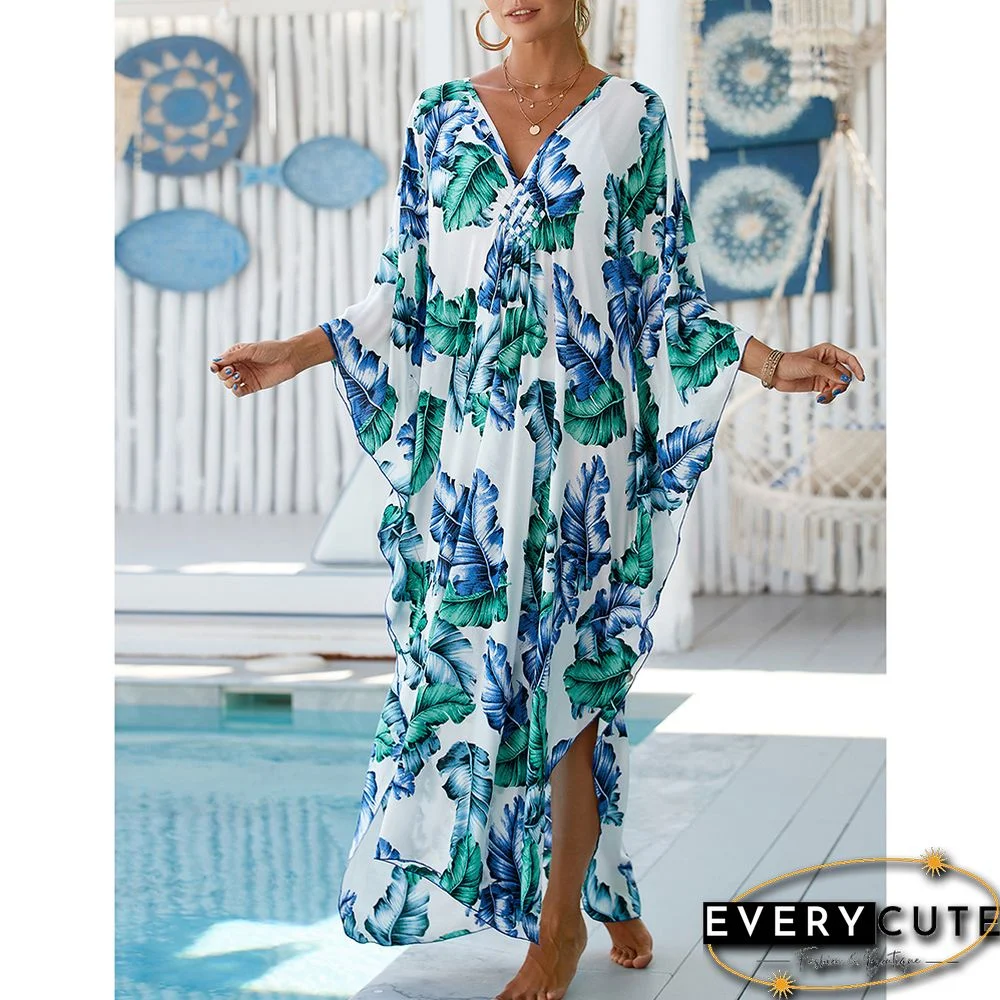 Lake Blue Print Long Kinimo Beachwear