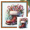 Christmas Boots-11CT Stamped Cross Stitch 50*50cm/19.69*19.69in tapestrymarket