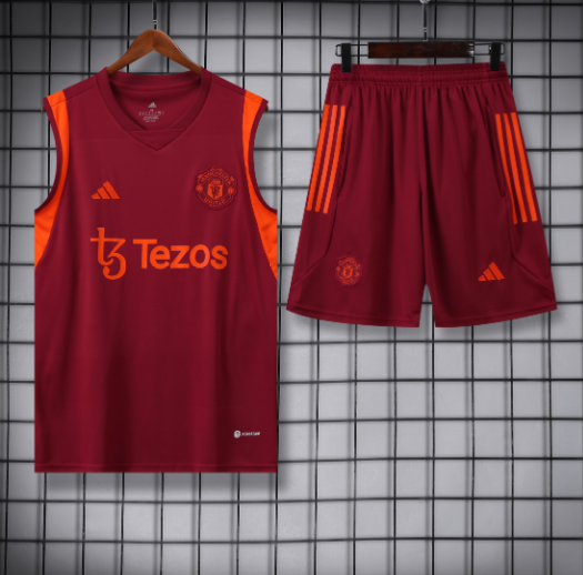 23/24 Manchester United Training Kit Vest Soccer Jersey Thai Quality