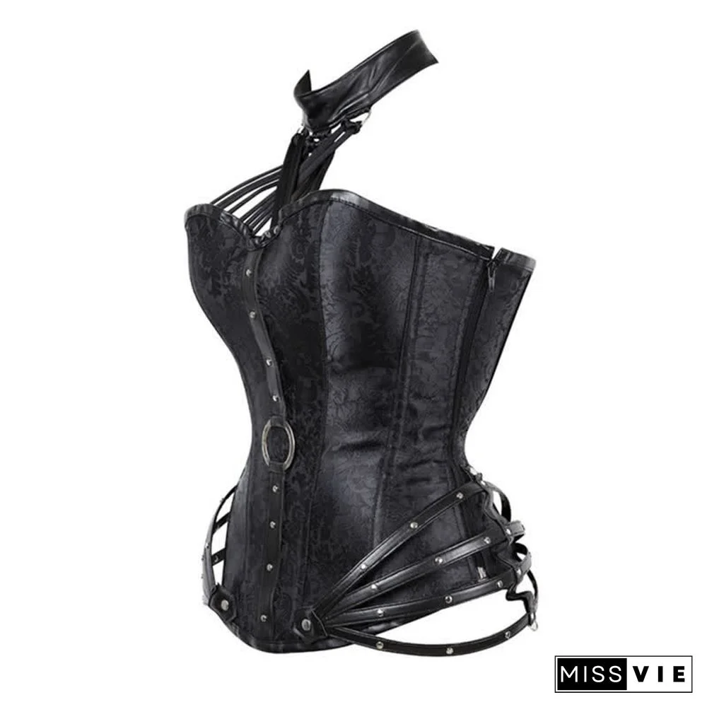 Gothic Steampunk Halter Corset Tops