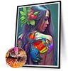 Diamond Painting-DIY Full Round Drill Butterfly Girl(50x60cm)