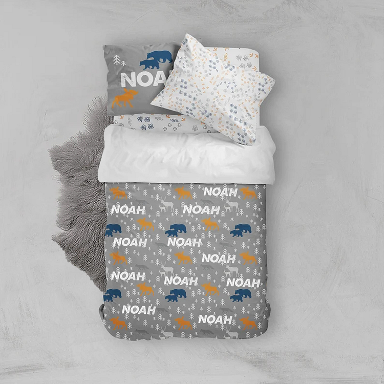 BlanketCute-Personalized Lovely Bedroom Bedding Set with Your Kid's Name | 06