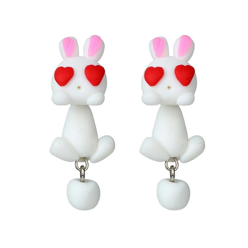 Women plus size clothing Cartoon Rabbit Earrings Wholesale Cheap Jewelry-Nordswear