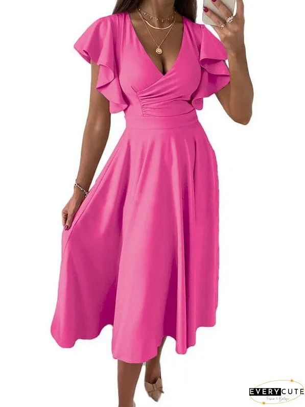 Party Dress with Flutter Sleeves