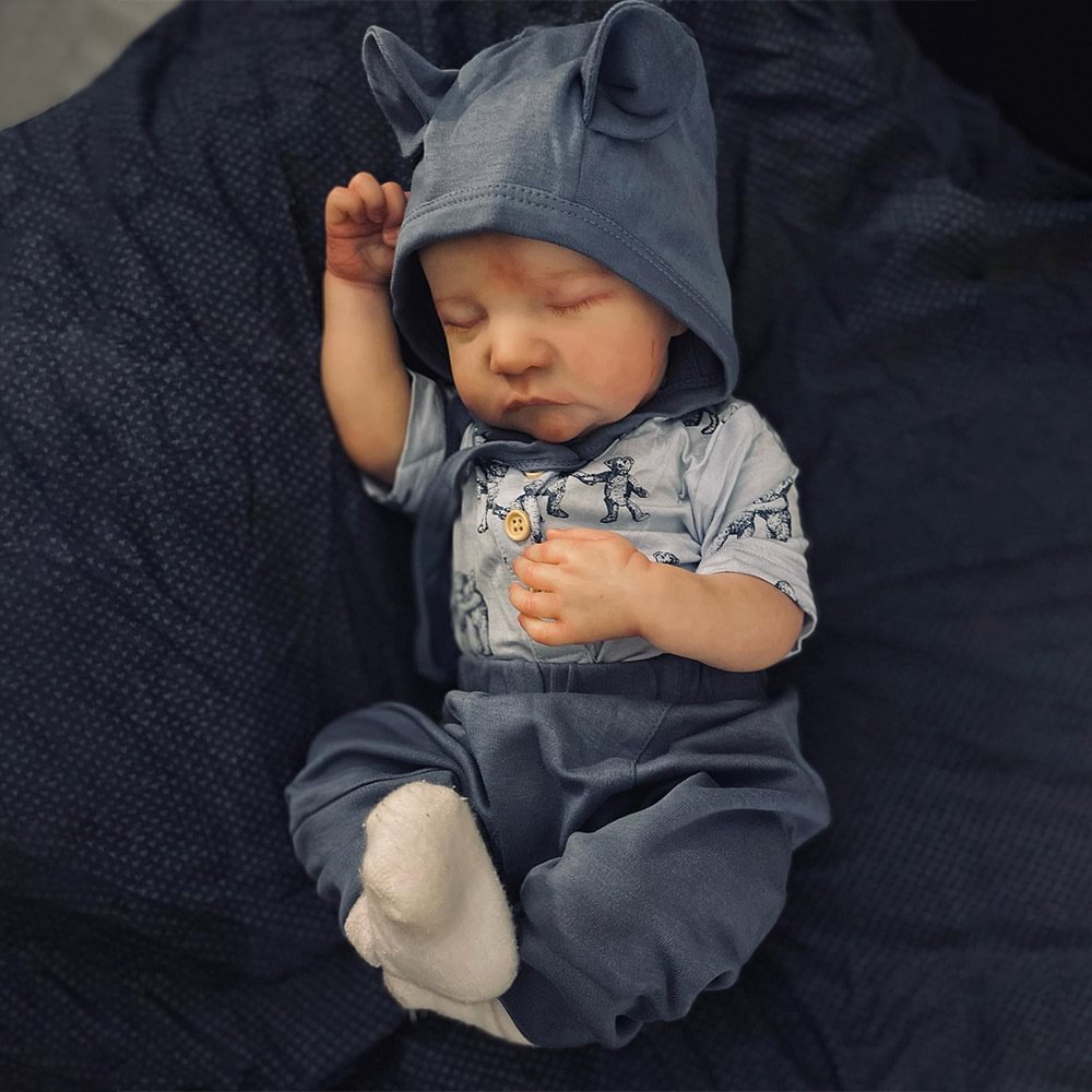 12'' Adorable Reborn Lover Benjamin Newborn Touch Real Weighted Baby Doll Boy Toy For Kids