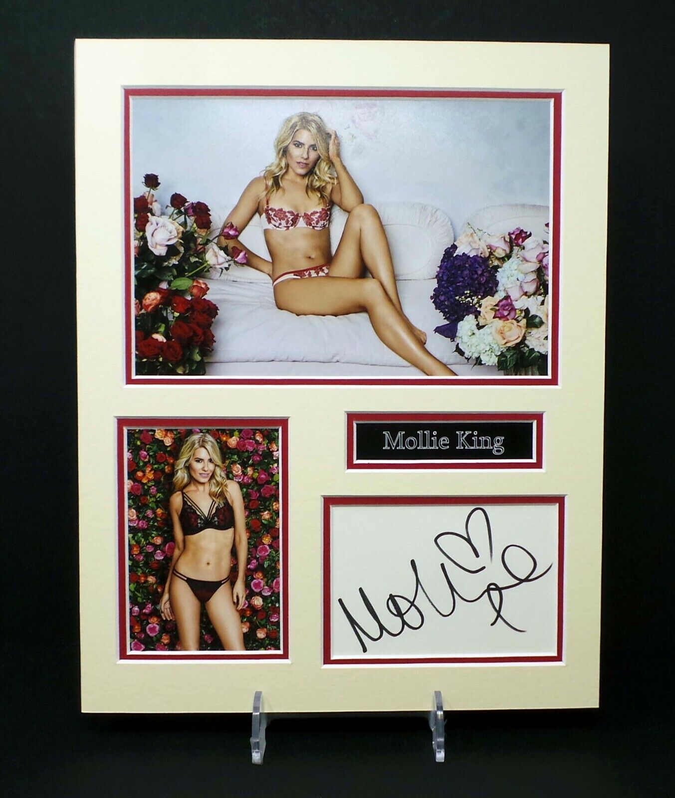 Mollie KING Signed & Mounted The Saturdays SEXY Photo Poster painting Display AFTAL RD COA