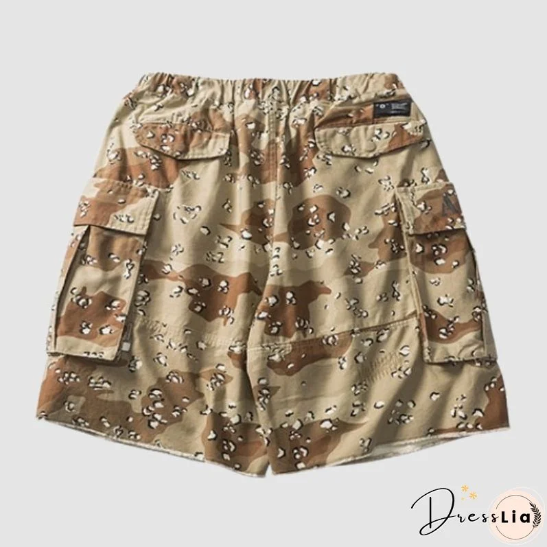 Drawstring Camouflage Shorts