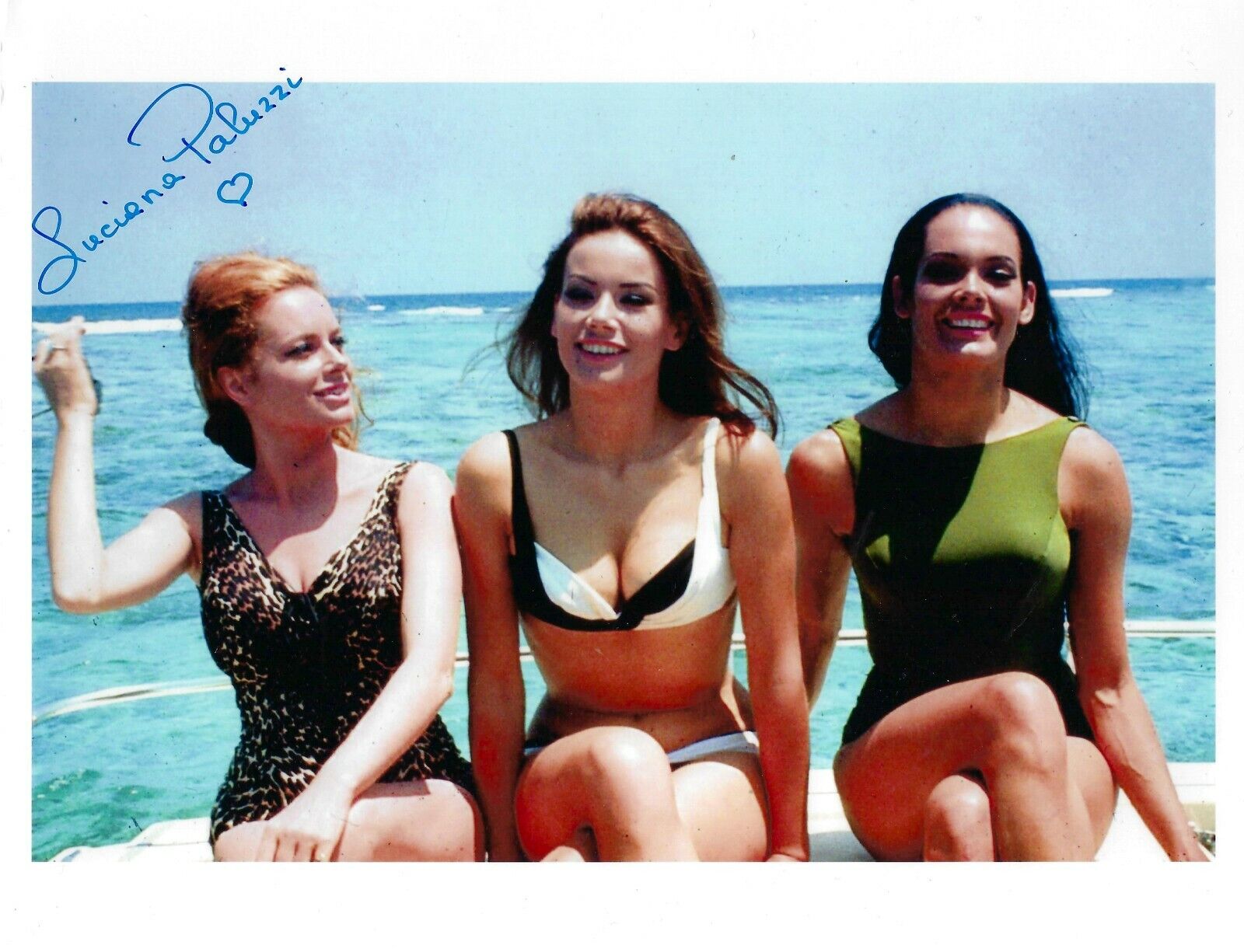 LUCIANA PALUZZI SIGNED 007 JAMES BOND 8x10 Photo Poster painting 2 UACC & AFTAL RD AUTOGRAPH