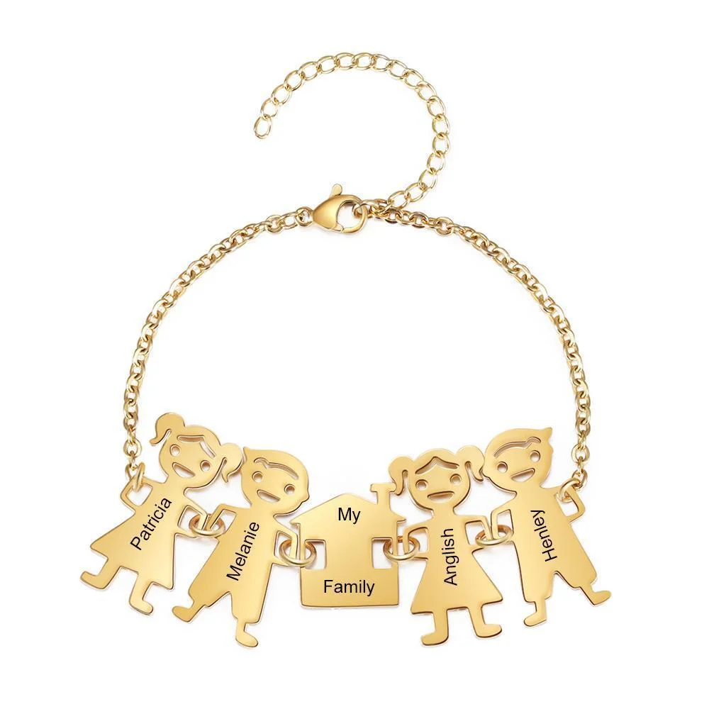 Personalisiertes Armband mit 4 Kinderzauber