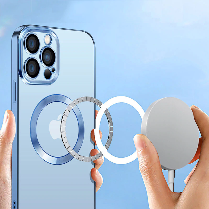 iPhone Transparent Case With Lens Protection And Magnetic Ring