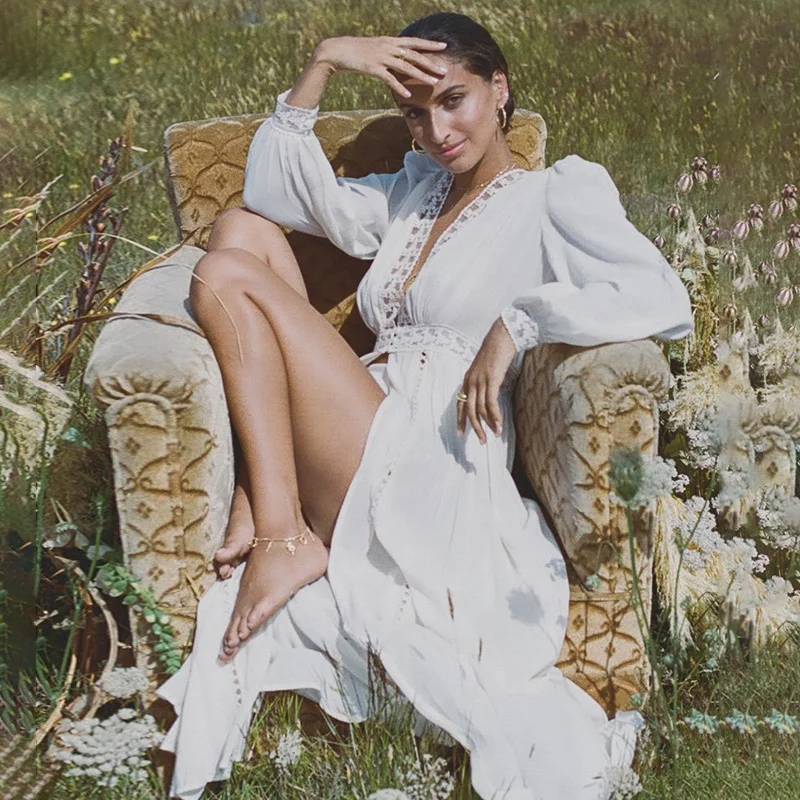 Brownm Brownm Man Cotton Edge Long Skirt Sunscreen Beach Coat Vacation Swimsuit Bikini Outside Build Smock