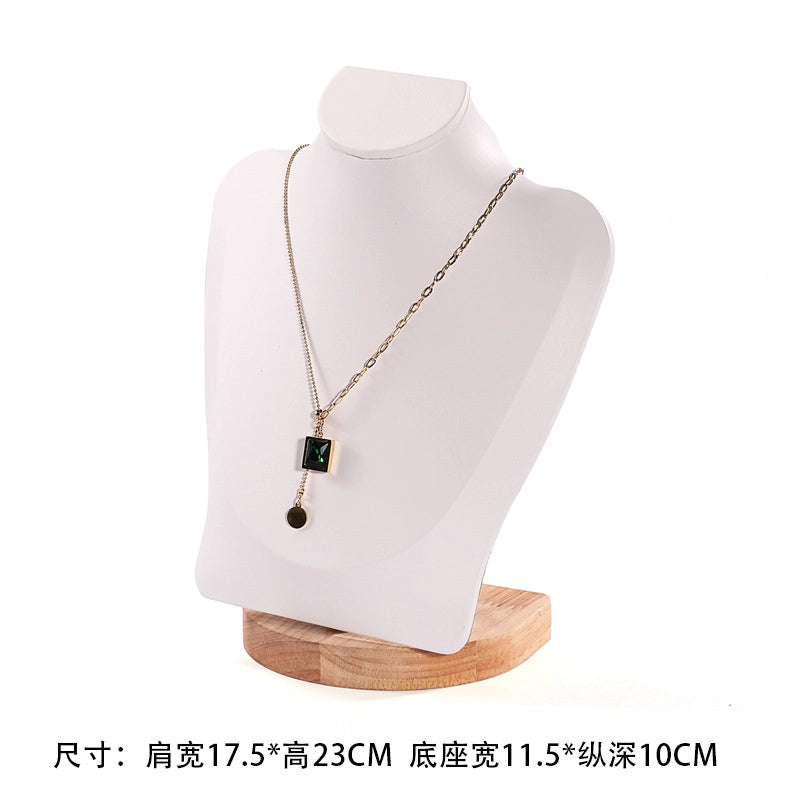 1 Piece Solid Wood Cloth Elegant Nordic Style Solid Color Jewelry Display Jewelry Rack