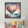 Heart Flower Lighthouse By Sea-11CT Stamped Cross Stitch 40*40cm