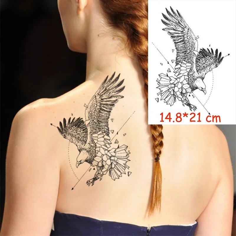 Waterproof Temporary Tattoo Sticker Horse Big Animal Hair Tatoo Water Transfer Fake Tatoo Flash Tatto Woman Man Kid 14.8*21 Cm